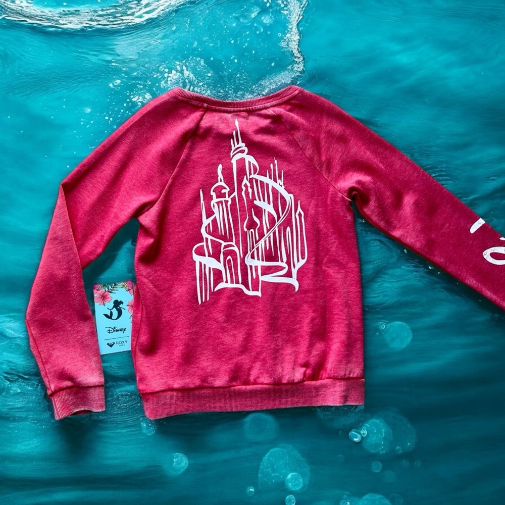 NWT Roxy x Disney’s Little Mermaid Girl’s Sweatshirt, Sz 8